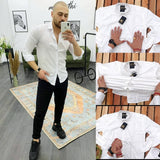 Lycra Solid Full Sleeves Slim Fit Casual Shirt