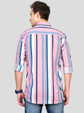 Paul Street Lycra Blend Stripes Full Sleeves Slim Fit Mens Casual Shirt